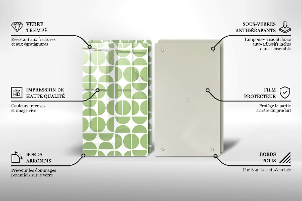 Skärbräda glas Boho formar mönster