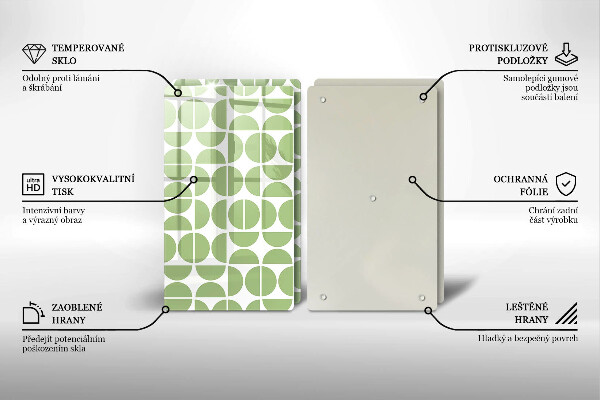 Skärbräda glas Boho formar mönster