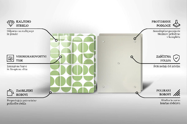 Skärbräda glas Boho formar mönster