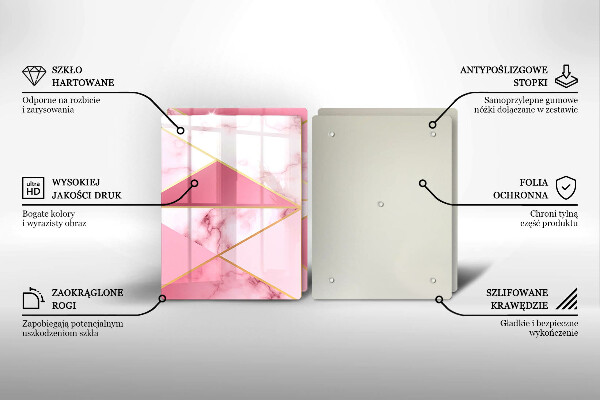 Skärbräda glas Geometrisk marmor