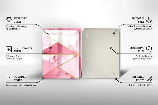 Skärbräda glas Geometrisk marmor