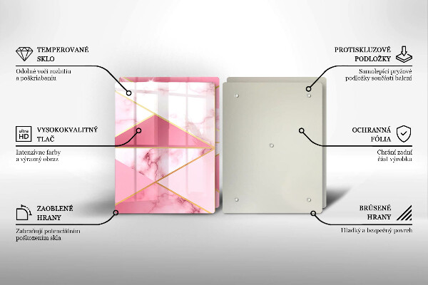 Skärbräda glas Geometrisk marmor