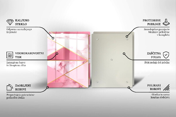 Skärbräda glas Geometrisk marmor
