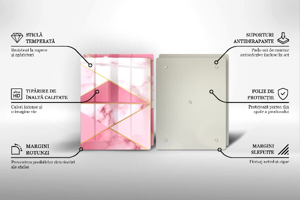 Skärbräda glas Geometrisk marmor