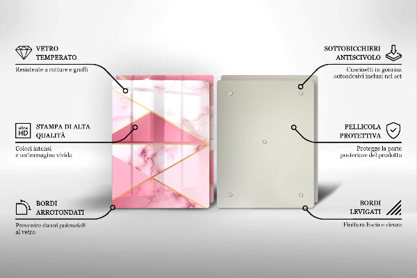 Skärbräda glas Geometrisk marmor