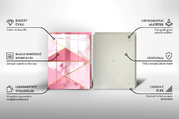 Skärbräda glas Geometrisk marmor