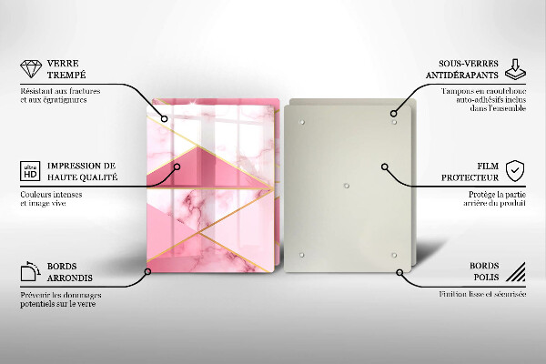 Skärbräda glas Geometrisk marmor