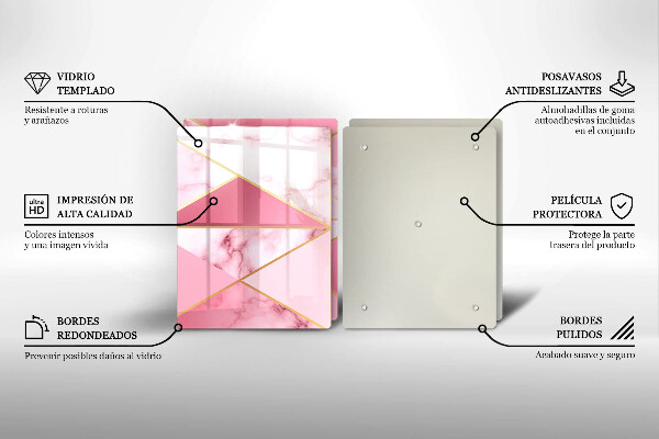 Skärbräda glas Geometrisk marmor