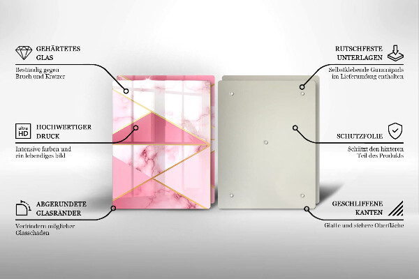 Skärbräda glas Geometrisk marmor