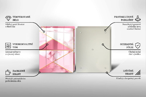 Skärbräda glas Geometrisk marmor