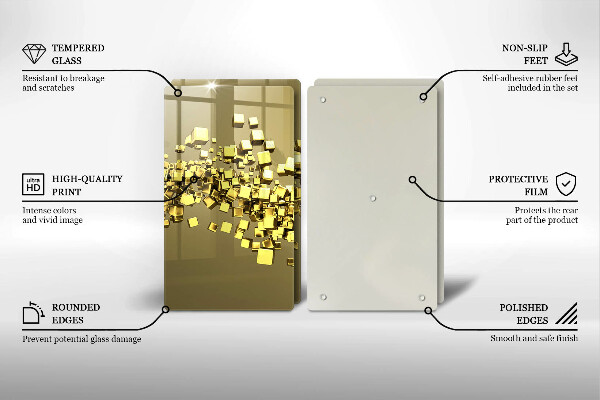 Skärbräda glas Abstraktion 3D geometri