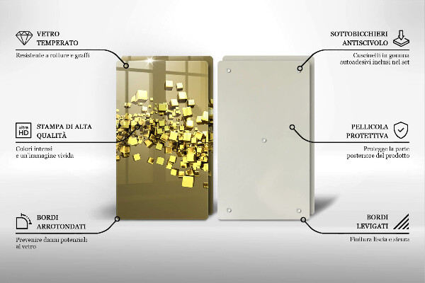 Skärbräda glas Abstraktion 3D geometri