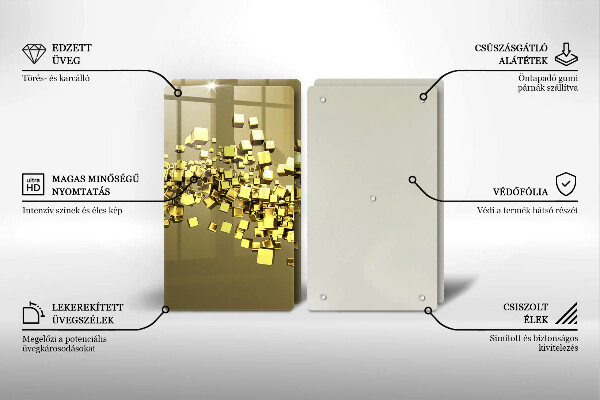 Skärbräda glas Abstraktion 3D geometri