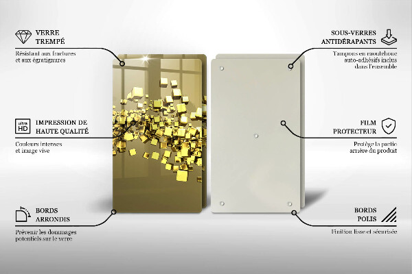 Skärbräda glas Abstraktion 3D geometri