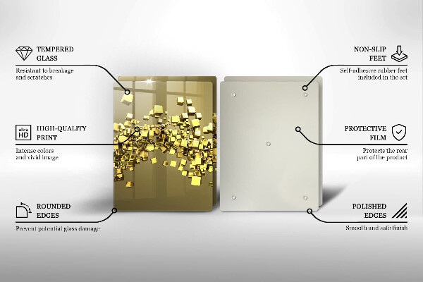 Skärbräda glas Abstraktion 3D geometri