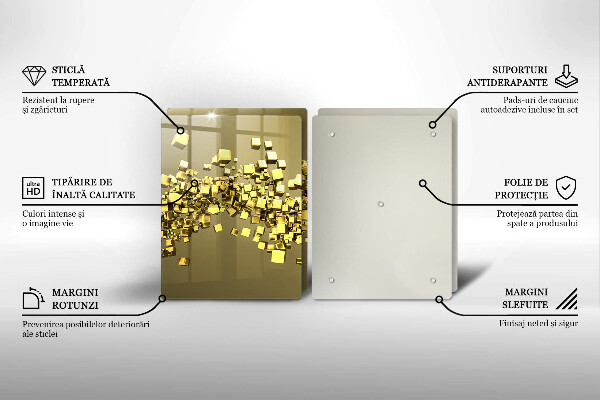Skärbräda glas Abstraktion 3D geometri