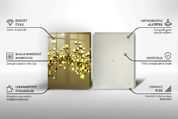 Skärbräda glas Abstraktion 3D geometri