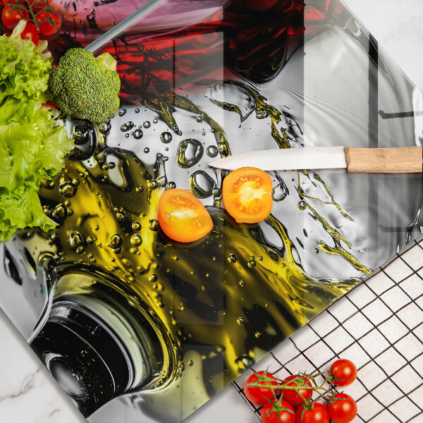 Skärbräda glas Glas vin