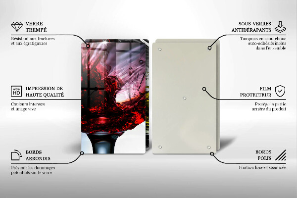 Skärbräda glas Glas vin