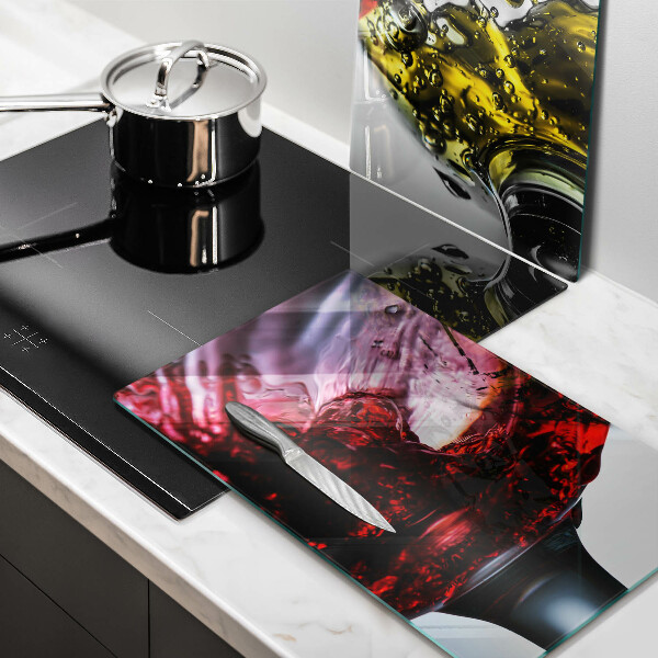 Skärbräda glas Glas vin