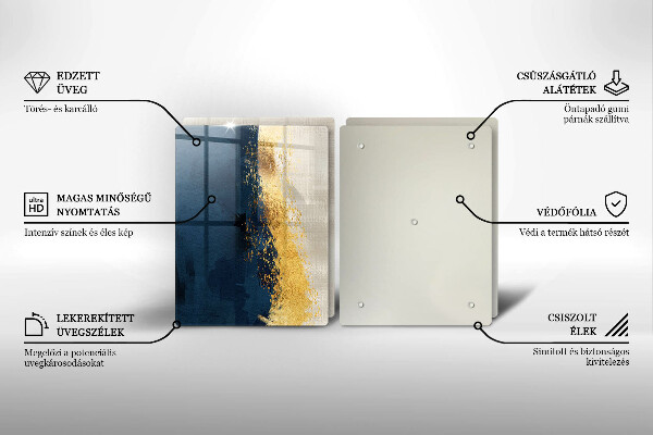 Skärbräda glas Abstraktion guld