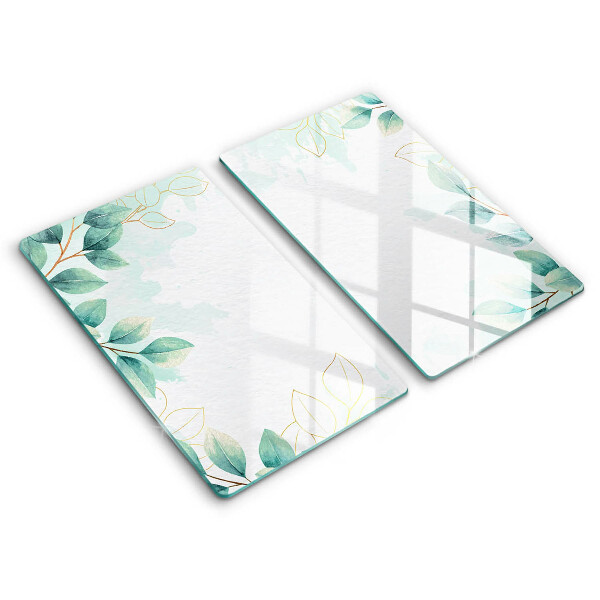 Skärbräda glas Målade blad