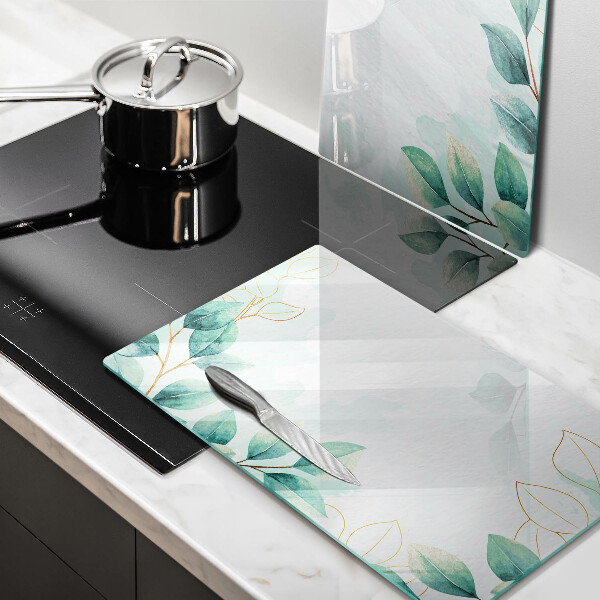 Skärbräda glas Målade blad