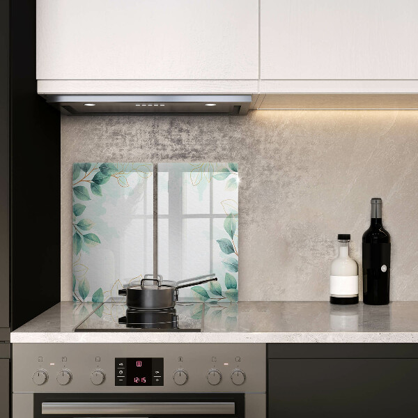 Skärbräda glas Målade blad