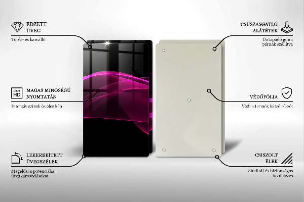 Skärbräda glas Rosa abstraktion