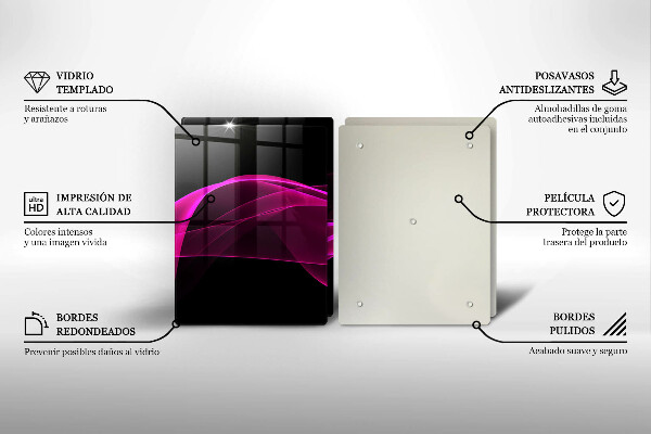 Skärbräda glas Rosa abstraktion