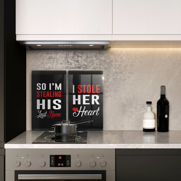 Skärbräda glas Inskrift, mening, mönster