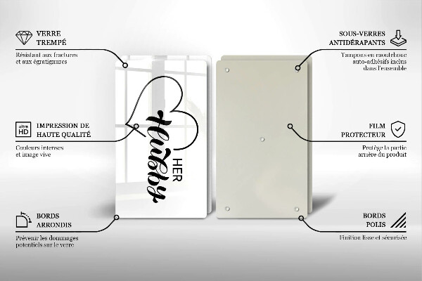 Skärbräda glas Inskrift, mening, mönster