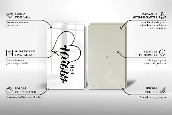 Skärbräda glas Inskrift, mening, mönster