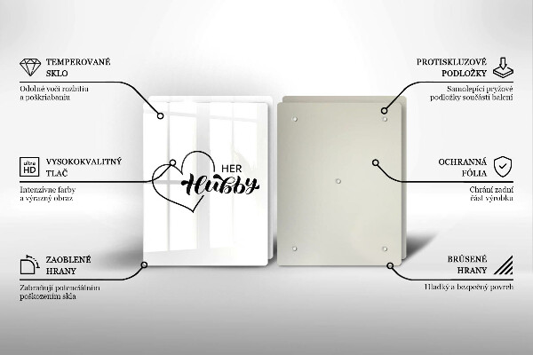 Skärbräda glas Inskrift, mening, mönster