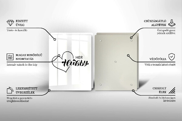 Skärbräda glas Inskrift, mening, mönster