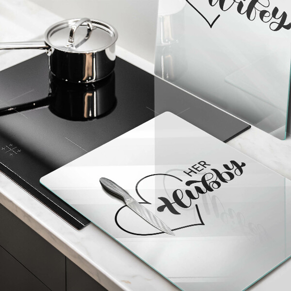 Skärbräda glas Inskrift, mening, mönster