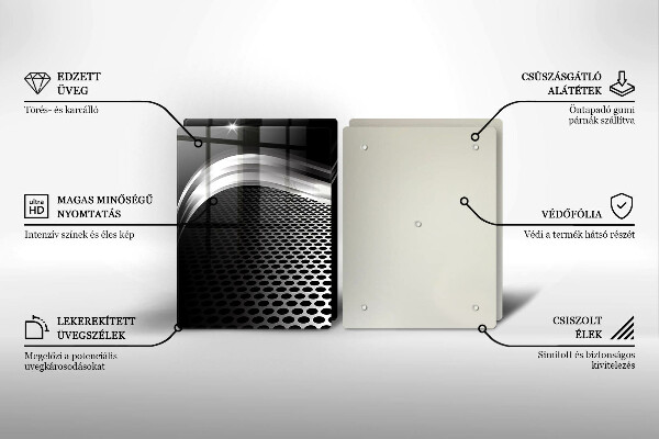 Skärbräda glas Metallstruktur