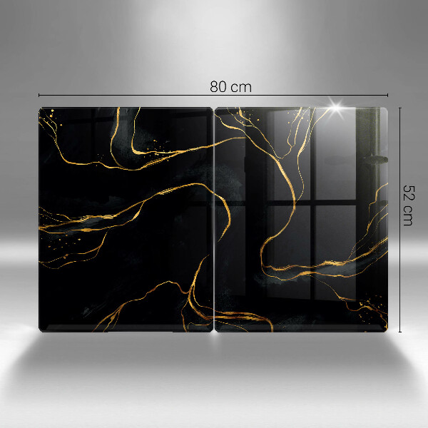 Skärbräda glas Svart marmor