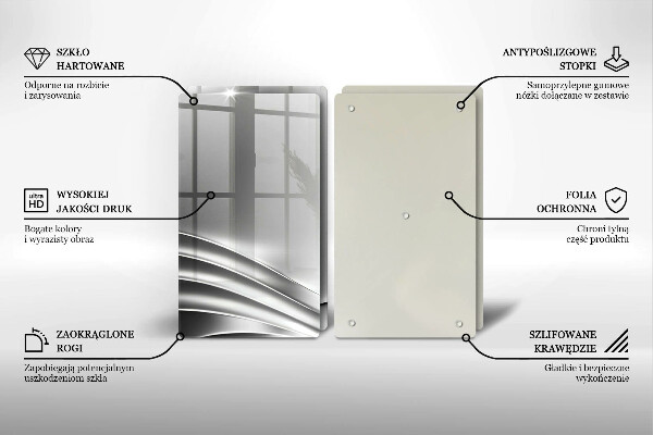 Skärbräda glas Metallstruktur