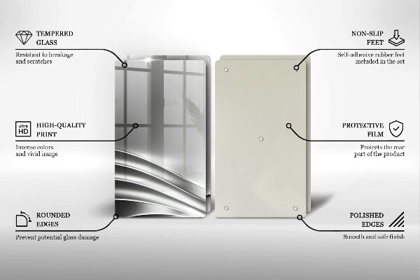 Skärbräda glas Metallstruktur