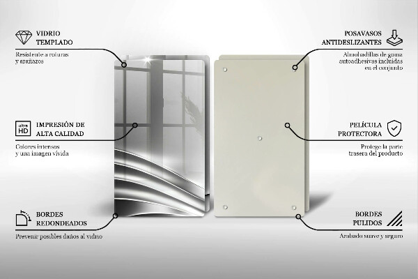 Skärbräda glas Metallstruktur