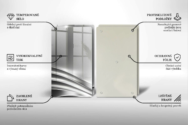 Skärbräda glas Metallstruktur