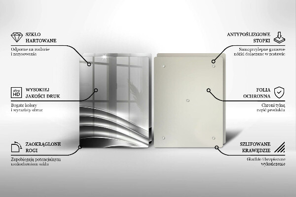 Skärbräda glas Metallstruktur