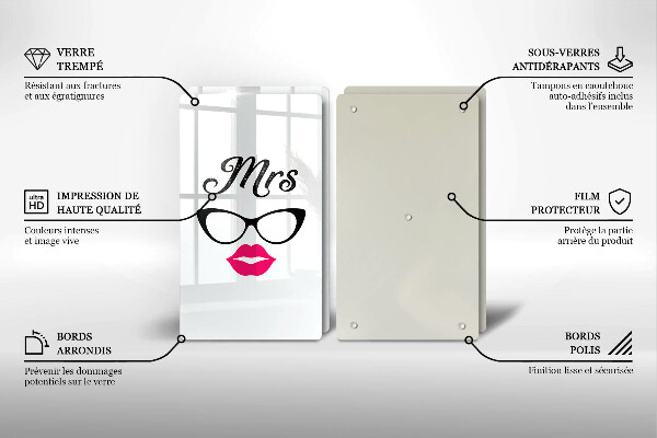 Skärbräda glas fru herr - Inskrift, mening