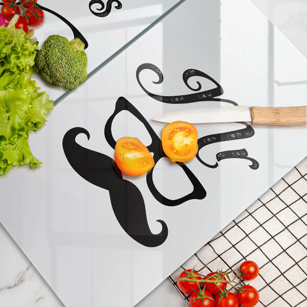 Skärbräda glas fru herr - Inskrift, mening