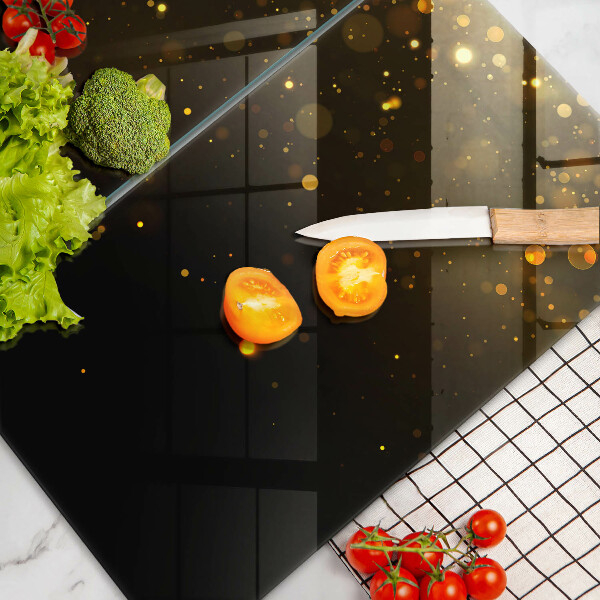 Skärbräda glas Guld glitter