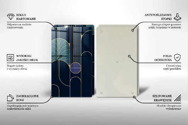 Skärbräda glas Abstrakt motiv