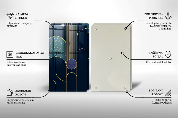 Skärbräda glas Abstrakt motiv