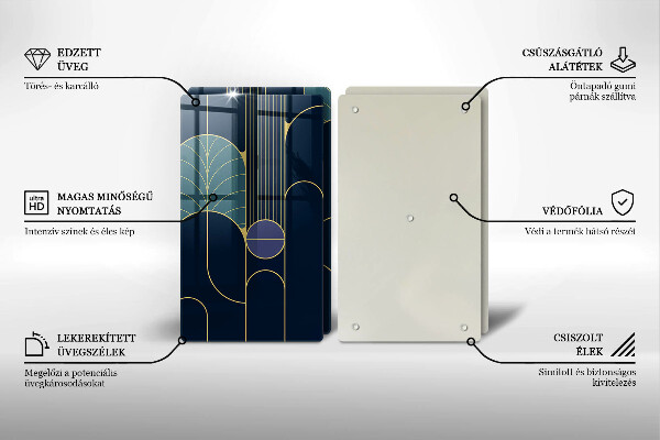 Skärbräda glas Abstrakt motiv