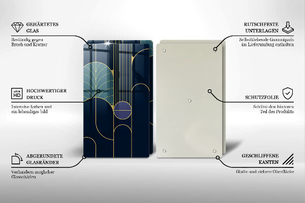 Skärbräda glas Abstrakt motiv